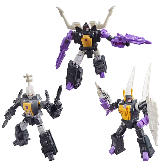 Transformers Studio Series MTMTE Collection Insecticon Bombshell, Kickback, and Shrapnel 3 Pack Action Figure Exclusive